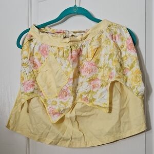 Vintage Reversable Yellow Floral Aprion